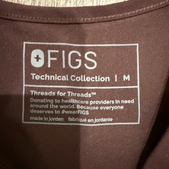 Figs Women's Scrub Set in Dark Brown/Burgundy - Picture 4 of 10